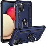 Gpack Samsung Galaxy A03S Vega Tank Standlı Yüzüklü Mıknatıslı Lacivert Kılıf