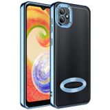 GPACK Samsung Galaxy A04 ile uyumlu Kılıf Logo Gösteren Kamera Korumalı Silikon, Mavi