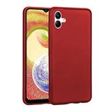 GPACK Samsung Galaxy A04 ile uyumlu Kılıf Premier Mat Silikon Renkli Lüx Korumalı, Kırmızı