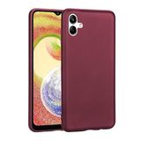 GPACK Samsung Galaxy A04 ile uyumlu Kılıf Premier Mat Silikon Renkli Lüx Korumalı, Mürdüm