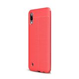 Gpack Samsung Galaxy A10 Niss Silikon Deri Görünümlü Kırmızı Kılıf