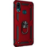 Gpack Samsung Galaxy A10S Çift Katman Zırh Koruma Yüzüklü Vega Nano Ekran Koruyucu Kırmızı Cep Telefonu Kılıf