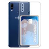 GPACK Samsung Galaxy A10S ile uyumlu Kılıf 1 Adet Kartlıklı Silikon Kamera Korumalı, Şeffaf