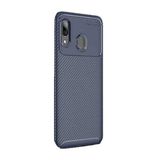 GPACK Samsung Galaxy A10s ile uyumlu Kılıf Negro Karbon Dizayn Silikon, Lacivert