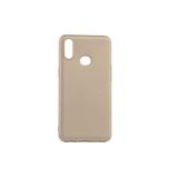 Gpack Samsung Galaxy A10s ile Uyumlu Kılıf, Premier Silikon Esnek Koruma, Nano Glass, Gold