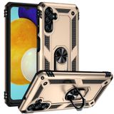 Gpack Samsung Galaxy A13 Vega Tank Standlı Yüzüklü Mıknatıslı Gold Kılıf