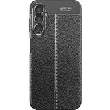 GPACK Samsung Galaxy A14 ile uyumlu Kılıf Niss Silikon Deri Görünümlü Kamera Korumalı, Siyah