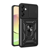 GPACK Samsung Galaxy A14 ile uyumlu Kılıf Pars Sürgülü Vega Yüzüklü Sert Silikon, Siyah