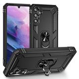 GPACK Samsung Galaxy A14 ile uyumlu Kılıf Vega Sert Silikon Tank Standlı Yüzüklü Mıknatıslı, Siyah
