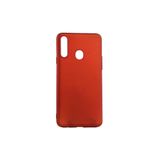 Gpack Samsung Galaxy A20s ile Uyumlu Kılıf, Premier Silikon Esnek Koruma, Nano Glass, Kırmızı