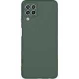 Gpack Samsung Galaxy A22 4G Mara Silikon Mat Soft Korumalı Lansman Koyu Yeşil Kılıf