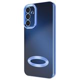 GPACK Samsung Galaxy A25 ile uyumlu Kılıf Logo Gösteren Kamera Korumalı Silikon, Mavi