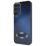 GPACK Samsung Galaxy A25 ile uyumlu Kılıf Logo Gösteren Kamera Korumalı Silikon, Siyah