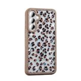 GPACK Samsung Galaxy A26 ile uyumlu Kılıf Simli ve Taşlı Dizayn Azra Kapak Gold