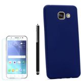 Gpack Samsung Galaxy A3 2016 Premier Kapak Lacivert Silikon Kılıf