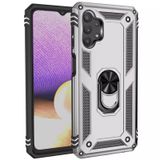Gpack Samsung Galaxy A32 4G Vega Tank Koruma Standlı Yüzüklü Mıknatıslı Gümüş Cep Telefonu Kılıfı