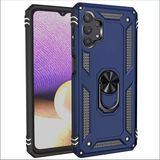 Gpack Samsung Galaxy A32 4G Vega Tank Koruma Standlı Yüzüklü Mıknatıslı Lacivert Cep Telefonu Kılıfı