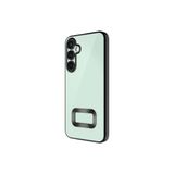 GPACK Samsung Galaxy A35 ile uyumlu Kılıf Logo Gösteren Kamera Korumalı Silikon, Siyah