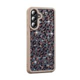 GPACK Samsung Galaxy A36 ile uyumlu Kılıf Simli ve Taşlı Dizayn Azra Kapak Gold