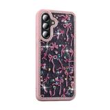 GPACK Samsung Galaxy A36 ile uyumlu Kılıf Simli ve Taşlı Dizayn Azra Kapak Pembe