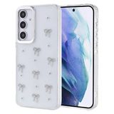 Gpack Samsung Galaxy A55 Uyumlu Kılıf Kenarlar Airbagli Simli Şeffaf Kutup Kapak