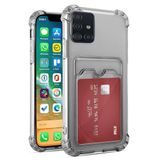 GPACK Samsung Galaxy A71 ile uyumlu Kılıf 1 Adet Kartlıklı Silikon Kamera Korumalı, Şeffaf