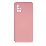 GPACK Samsung Galaxy A71 ile uyumlu Kılıf Mara Mat Soft Kamera Korumalı Lansman, Pembe