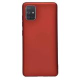 GPACK Samsung Galaxy A71 ile uyumlu Kılıf Premier Silikon Esnek Koruma, Kırmızı