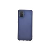 Gpack Samsung Galaxy A71 ile Uyumlu Kılıf, Premier Silikon Koruma, Nano Glass, Lacivert