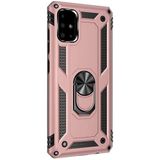 GPACK Samsung Galaxy A71 ile uyumlu Kılıf Vega Standlı Yüzüklü Mıknatıslı Silikon, Bronz