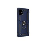 GPACK Samsung Galaxy A71 ile uyumlu Kılıf Vega Standlı Yüzüklü Mıknatıslı Silikon, Lacivert