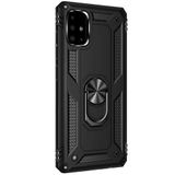 GPACK Samsung Galaxy A71 ile uyumlu Kılıf Vega Standlı Yüzüklü Mıknatıslı Silikon, Siyah