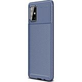 Gpack Samsung Galaxy A71 Negro Karbon Dizayn Nano Glass Lacivert Silikon Cep Telefonu Kılıf
