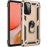 Gpack Samsung Galaxy A72 Vega Tank Koruma Standlı Yüzüklü Mıknatıslı Nano Glass Gold Kılıf