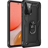 Gpack Samsung Galaxy A72 Vega Tank Koruma Standlı Yüzüklü Mıknatıslı Nano Glass Siyah Kılıf