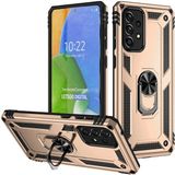 Gpack Samsung Galaxy A73 Vega Sert Silikon Tank Standlı Yüzüklü Mıknatıslı Nano Gold Kılıf
