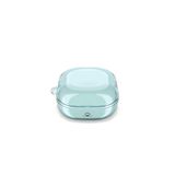 Gpack Samsung Galaxy Buds 2 Pro ile Uyumlu Kılıf, Transparan Silikon, Kancalı, Mavi