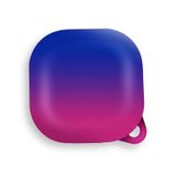 Gpack Samsung Galaxy Buds Live Kancalı Çift Renk Sert Plastik SF8 Mavi Kılıf