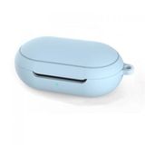 GPACK Samsung Galaxy Buds uyumlu Kulaklık Kılıfı Kancalı Mat Silikon SF8 Açık Mavi