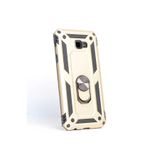 GPACK Samsung Galaxy J4 Plus ile uyumlu Kılıf Vega Standlı Yüzüklü Mıknatıslı, Gold