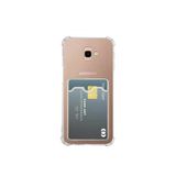 Gpack Samsung Galaxy J4 Plus Kılıf Kamera Korumalı Kartlıklı Setra Şeffaf Silikon