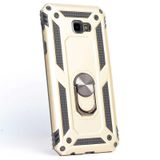 Gpack Samsung Galaxy J4 Plus Vega Yüzüklü Mıknatıslı Nano Glass Gold Kılıf