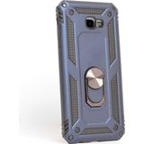 Gpack Samsung Galaxy J4 Plus Vega Yüzüklü Mıknatıslı Nano Glass Lacivert Kılıf