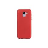 GPACK Samsung Galaxy J6 ile uyumlu Kılıf Premier Silikon İpeksi Dokunuş Esnek, Kırmızı