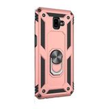 GPACK Samsung Galaxy J6 Plus ile uyumlu Kılıf Vega Standlı Yüzüklü Mıknatıslı, Bronz