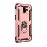 Gpack Samsung Galaxy J6 Plus Vega Yüzüklü Mıknatıslı Nano Glass Bronz Kılıf