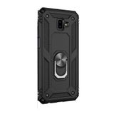 Gpack Samsung Galaxy J6 Plus Vega Yüzüklü Mıknatıslı Nano Glass Siyah Kılıf