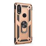 Gpack Samsung Galaxy M10S Vega Standlı Yüzüklü Mıknatıslı Nano Glass Gold Cep Telefonu Kılıf