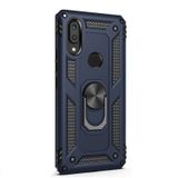 Gpack Samsung Galaxy M10S Vega Standlı Yüzüklü Mıknatıslı Nano Glass Lacivert Cep Telefonu Kılıf