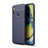 Gpack Samsung Galaxy M11 Niss Silikon Deri Görünümlü Lacivert Kılıf